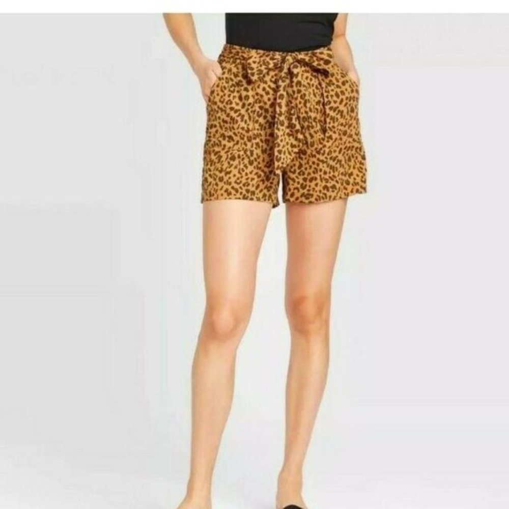 Womens' High Rise Tie Waist Shorts